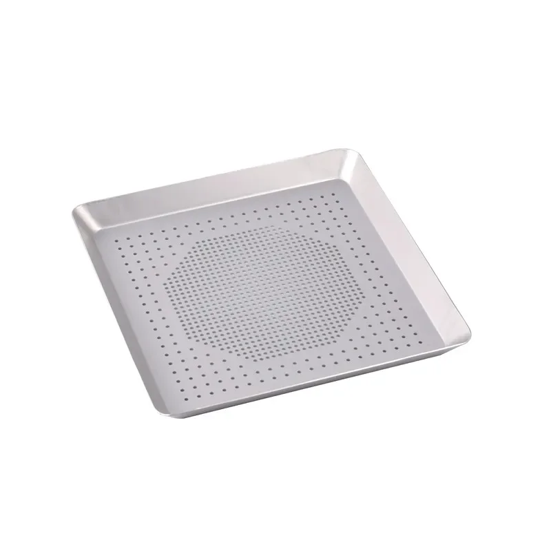Pizza Bakeware Square Rectangle Pizza Baking Pan Nonstick Pizza hole tray Pan Steel Round Crispy Crust Oven Tray Perforated
