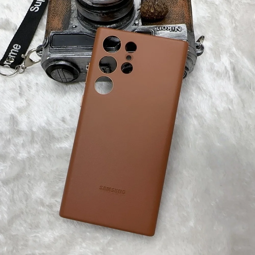 Original Vegan Leather Phone Case with All-Inclusive Lens Protection and Gift Box