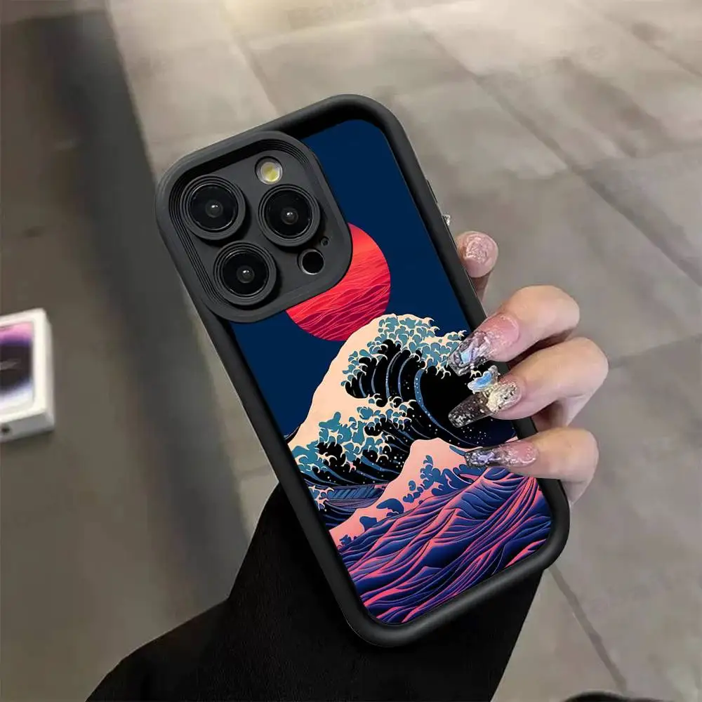 Kanagawa Great Wave Soft Anime Phone Case Cover