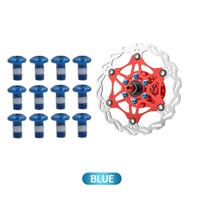 Set 12 Viti Titanio Per Freno Disco Bici - M5x10mm, 7 Colori, Compatibile Con MTB E E-Bike - Foto 3