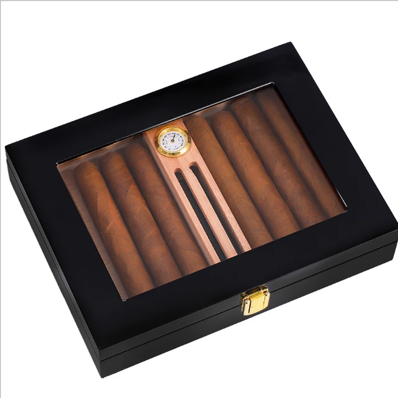 

Cedar Wood Cigar Case For 15pcs Cigar Travel Humidor Box Portable Cigar Case W/ Humidifier Hygrometer Cigar Humidor