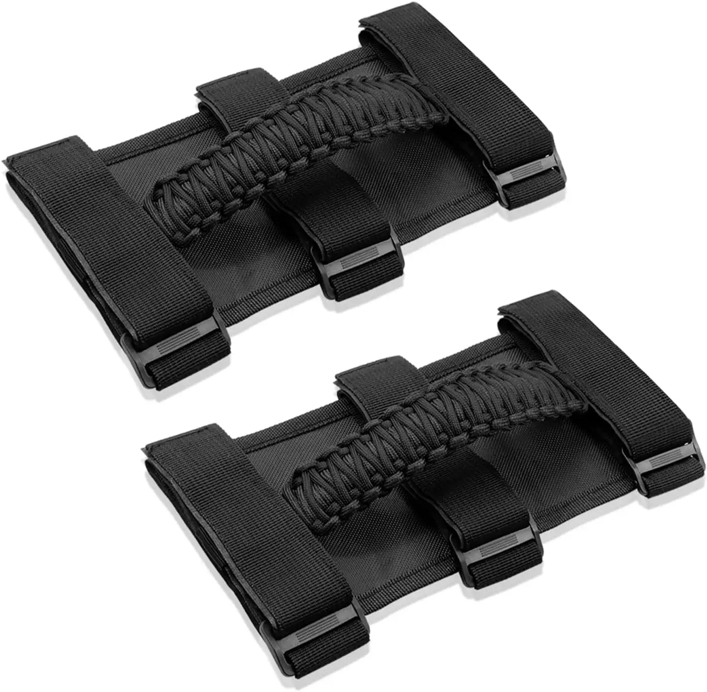 2 Maniglie Paracord Per Jeep Wrangler (1987-2020) - Maniglioni Per Cruscotto, Robusti E Regolabili