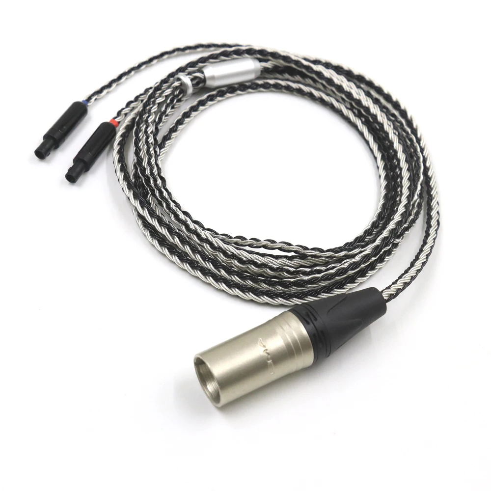 Cavo Auricolare 16 Core Intrecciato Bianco Nero Per Sennheiser Hd800 Hd800S Hd820S Hd820 Puzzle Acustica Dharma D1000 Cuffie