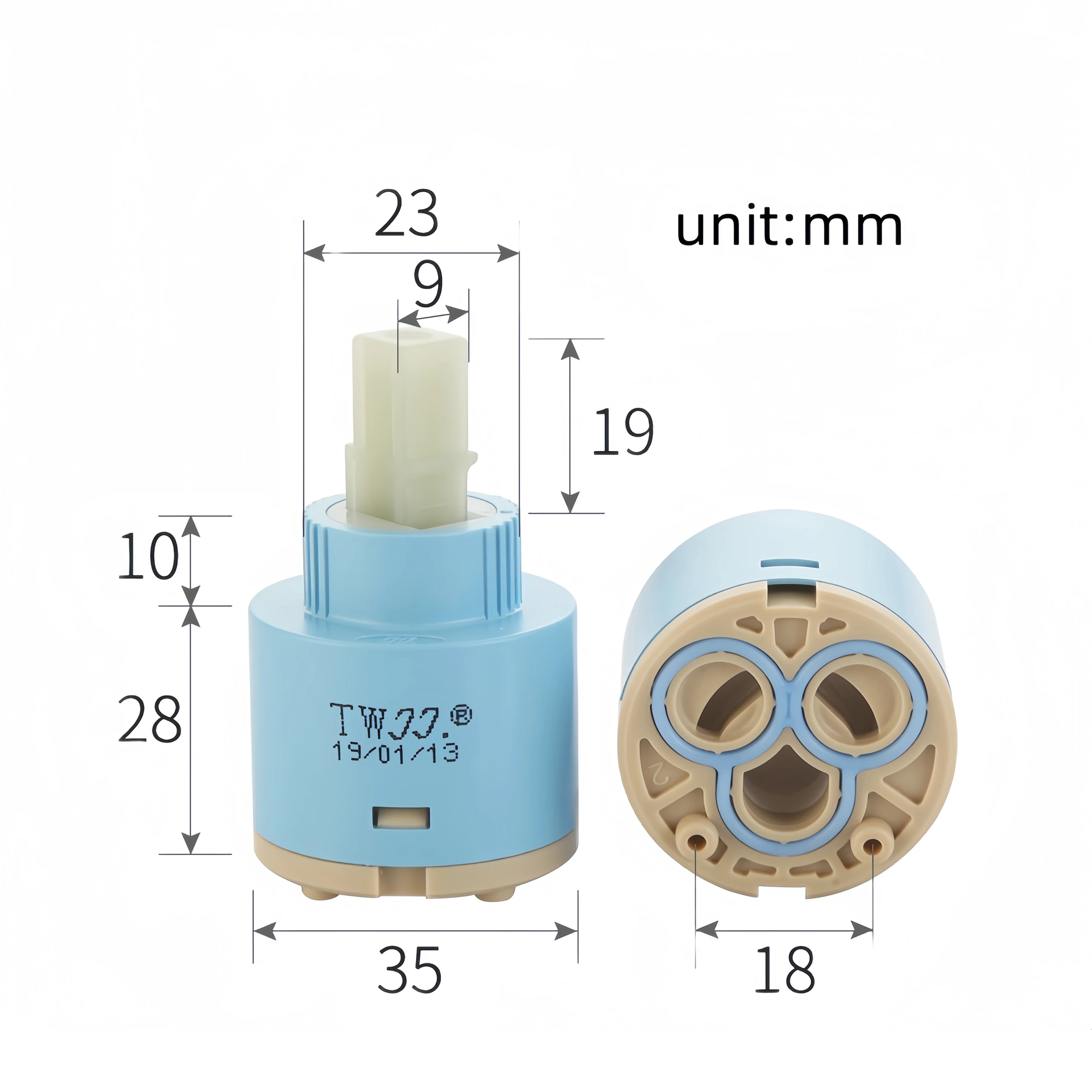 Tap Mixing Water Ceramic Valve Core Kitchen Basin Hot And Cold Water Faucet Valve Core Faucet Accessories 35/40MM Repair Parts