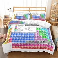 Periodic Table of Elements Duvet Cover Science Bedding Set Microfiber Chemistry Lovers Learning Image For Kids Teens Adult Decor 2