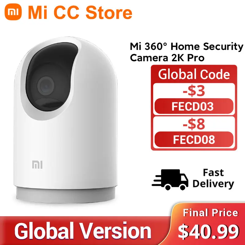 Versione Globale Xiaomi Mi 2K Pro 360 ° Panorama Camera Home Security Baby Monitor 1296P Hd Night Vision Voice Con 3 Milioni Di Pixel