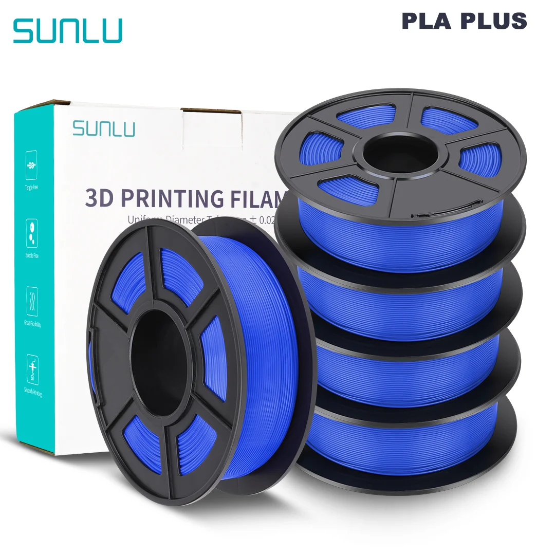 SUNLU PLA Plus Filament 5/10kg 3D Printer Filament No Knots 1.75mm