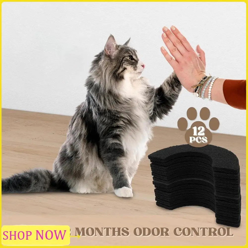 Especial For Replacement For Litter-Robot 4 - Activated Carbon Filters For Litter Box, Charcoal Filters For Cat Litter 12Pcs