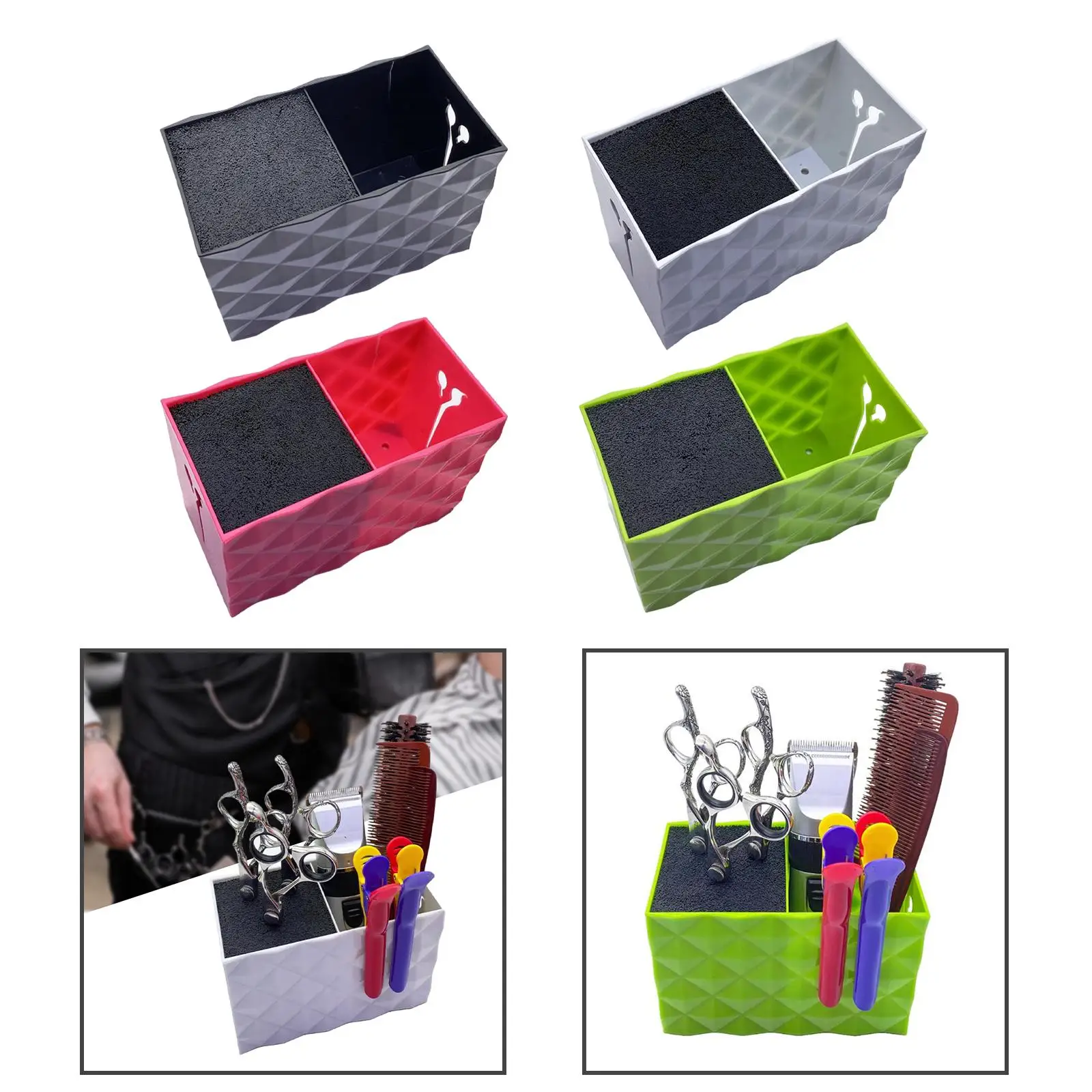 Barber Shop Scissor Organizer Stand Scissor Combs Clips Holder for Pet Groomer Salon Use Hairstyling Hair Brushes Home