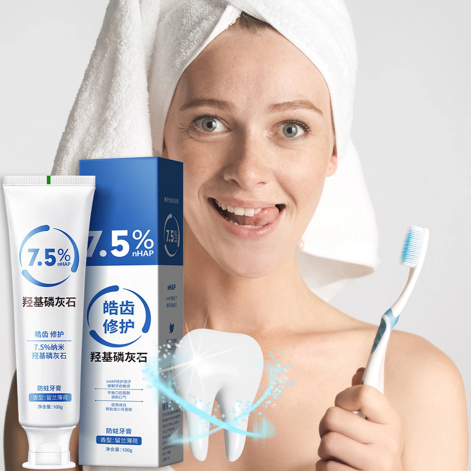 Hydroxyapatite Toothpaste Safe Oral Health Whitening for Sensitive Teeth & Gum Problems 100g