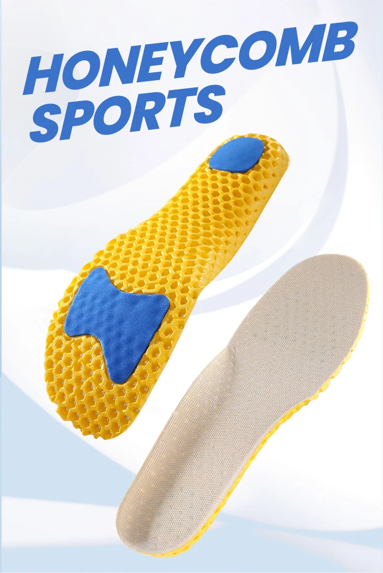Bangni Memory Foam Insoles Orthopedic Sport Support Insert Woman Men Shoes Feet Soles Pad Orthotic Breathable Running Cushion