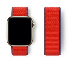 Nylon Loop Strap - Vibrant Sport Pride Bracelet for 38mm-40mm-41mm (Tricolor red 67)