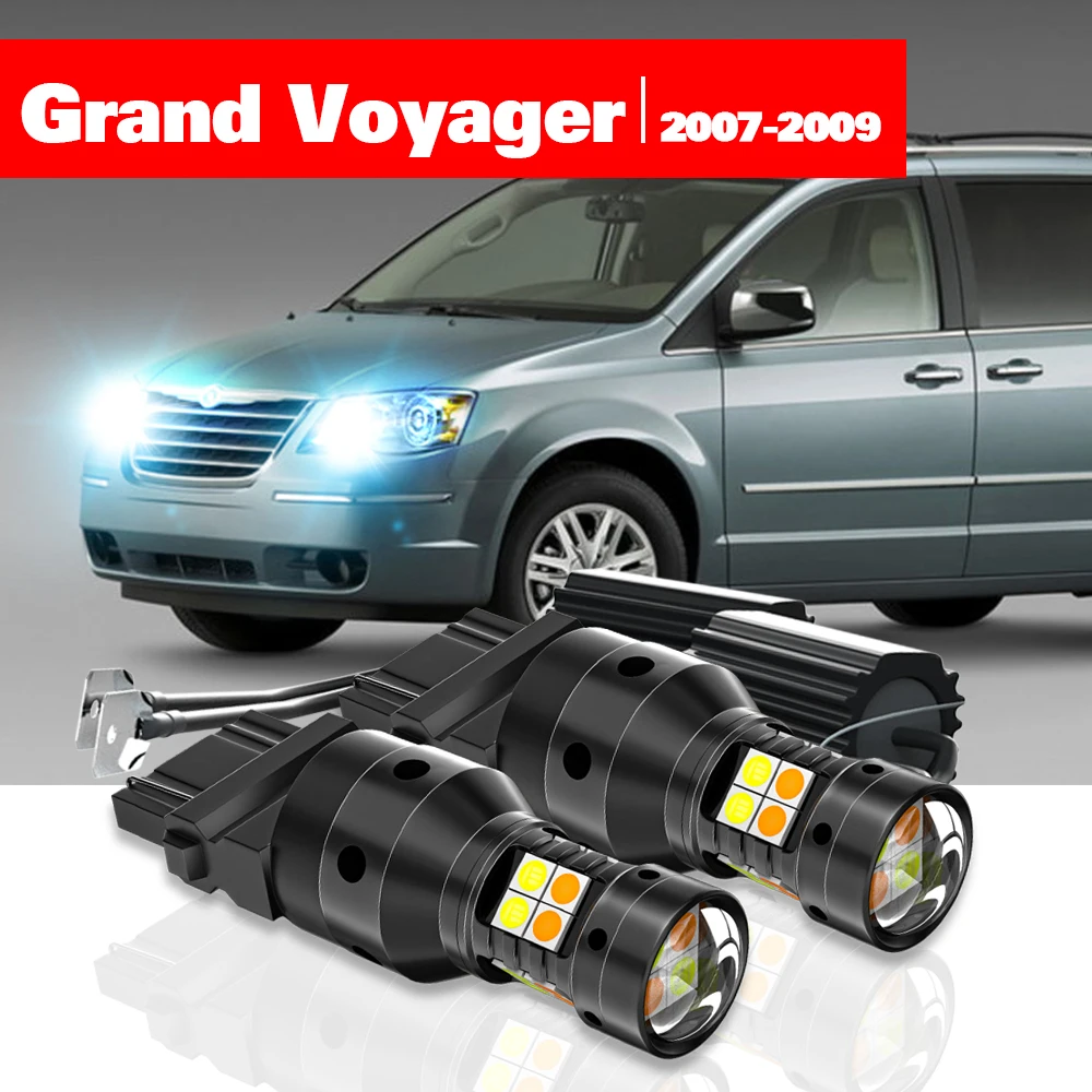 

For Chrysler Grand Voyager Accessories 2pcs LED Dual Mode Turn Signal+Daytime Running Light DRL 2007 2008 2009