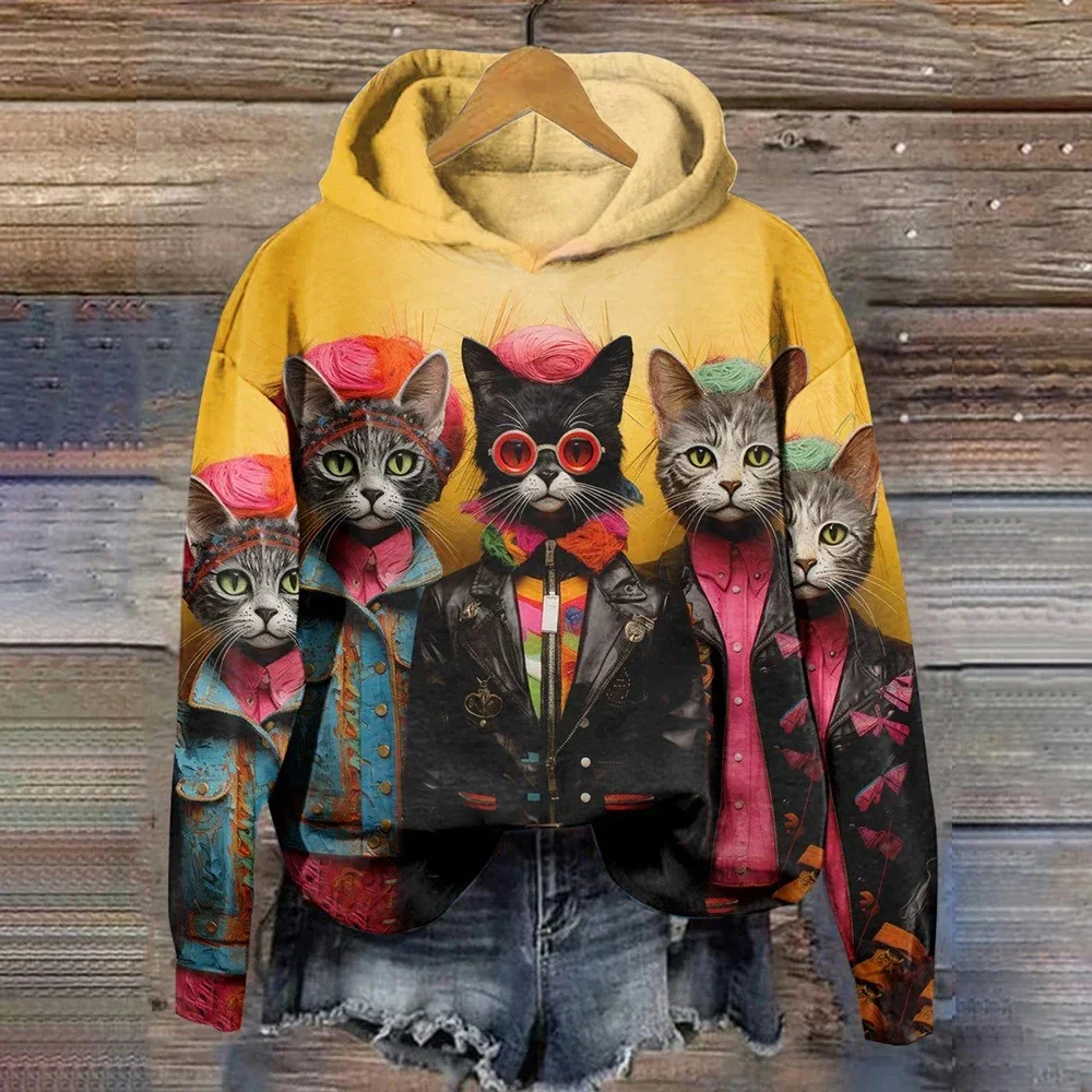 y2k New Fashion Korea Style Jacket 3D Printed Sweatshirt Personalized Women's Hoodie Hip Hop Oversized Fashion Gothic Pullove