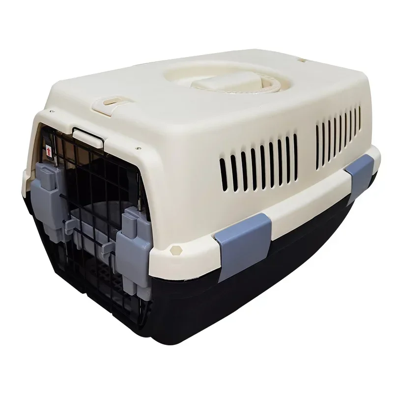 Pet Air Box Air Transport Pet Cage When Traveling Portable Plastic Shipping Box for Large Dogs Portable Travel Carrier