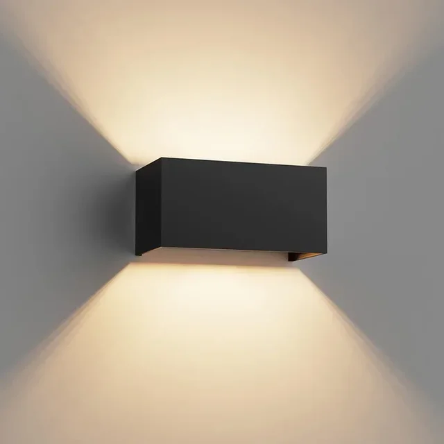Lampada da parete a LED in alluminio Lampada da parete per interni IP65 impermeabile per esterni 12W24W Portico Luci da giardino Soggiorno Illuminazione per scale stradali 1