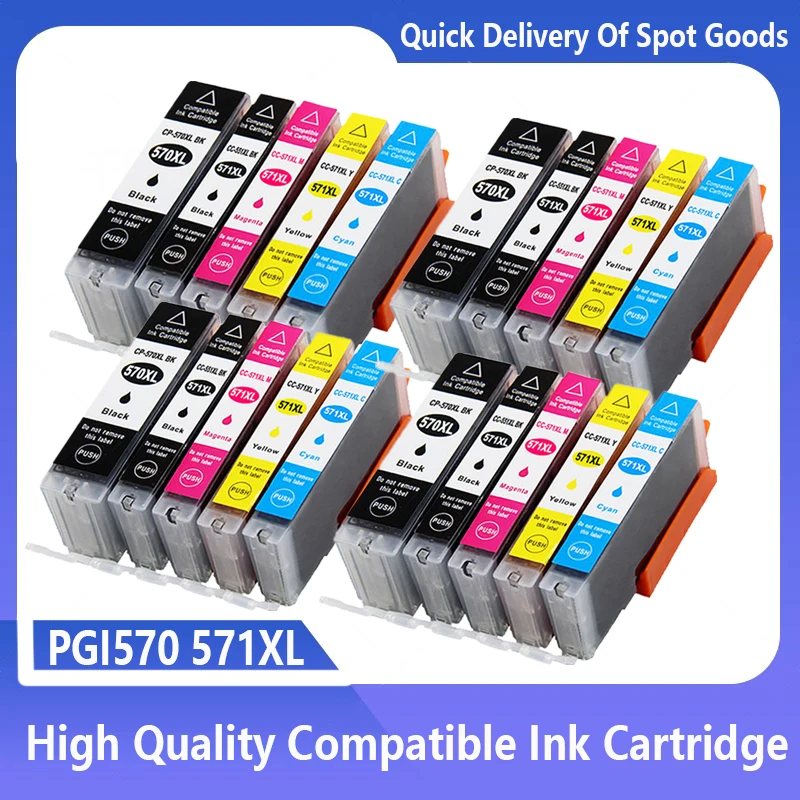 

pgi-570xl PGI570 570xl PGI-570 CLI-571 Compatible Ink Cartridge For Canon PIXMA MG5750 MG5752 MG5753 MG6850 printer