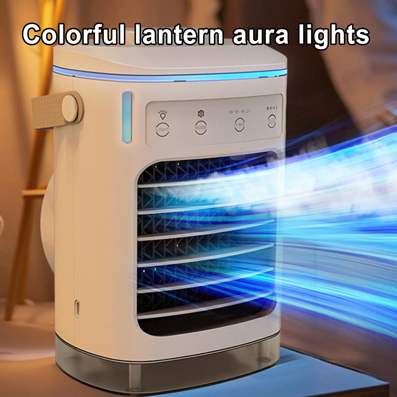 พัดลมระบายความร้อนแบบพกพามัลติฟังก์ชั่น Air Cooler Spray Conditioner USB Air Cooler Fan Quiet Evaporative Cool Gadgets พร้อมตัวจับเวลา 1