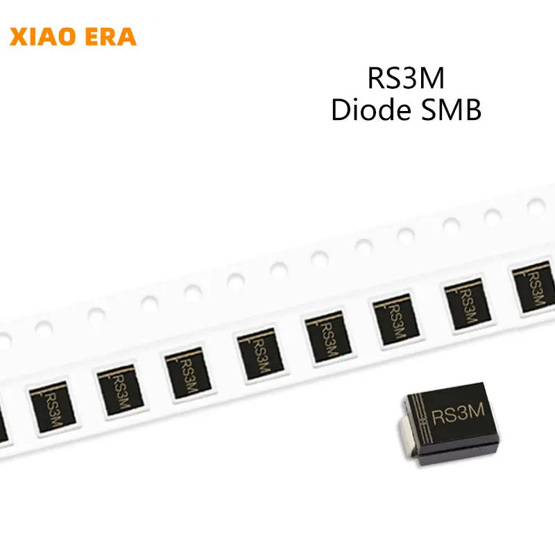50Pcs SMD 복구 정류기 다이오드 DO 214AA RS3M RS2M RS2J 1A 50V 100V 200V 400V ...