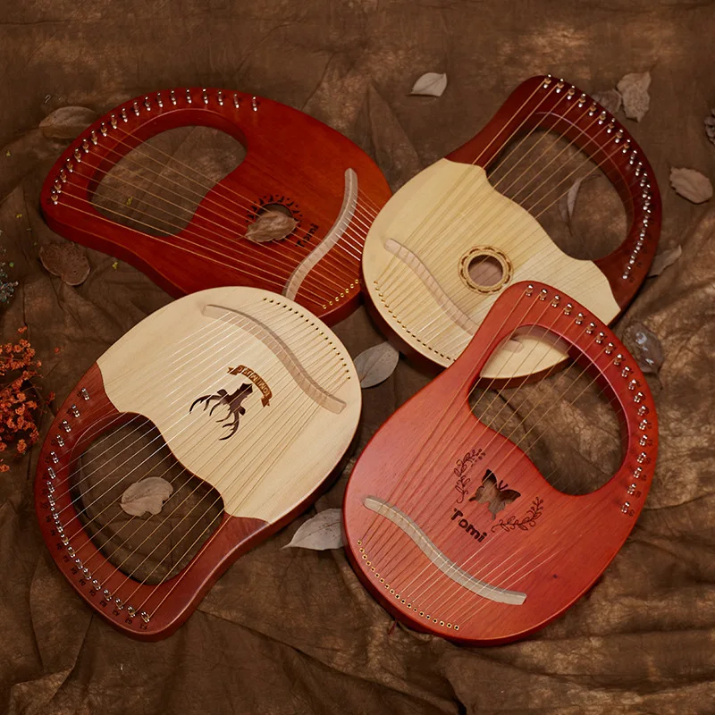 Wooden Harp 19 String Lyre Portable Arpa Beginners Mini Harp Professional Lira Instruments Adult Children's Musical Instrument
