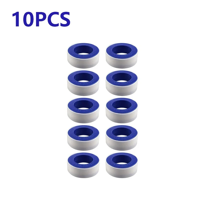 20PCS PTFE Thread Sealing Pipe Tape Gas Water Tape 10 Meters Waterproof Engineering Dedicated Duct Tap Evacuum Seal Roll