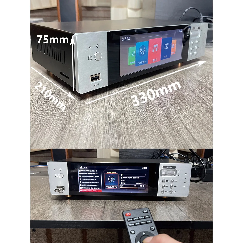 Signature HIFI Digital Music Player Dual ESS9068AS DAC QCC5125 Bluetooth 5.1 Lossless Music Turntable 6.8-inch Large Screen digital audio player