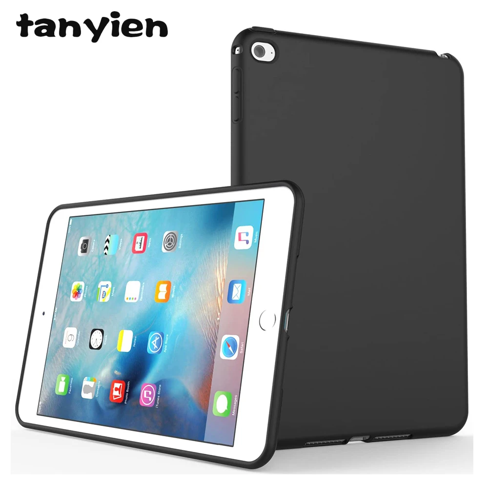 

Tablet Case For Apple iPad Mini 2 3 4 5 6 7.9 9.7 10.2 2th 3th 4th 5th 6th 7th 8th 9th 10th Generation Soft Silicone Black Shell