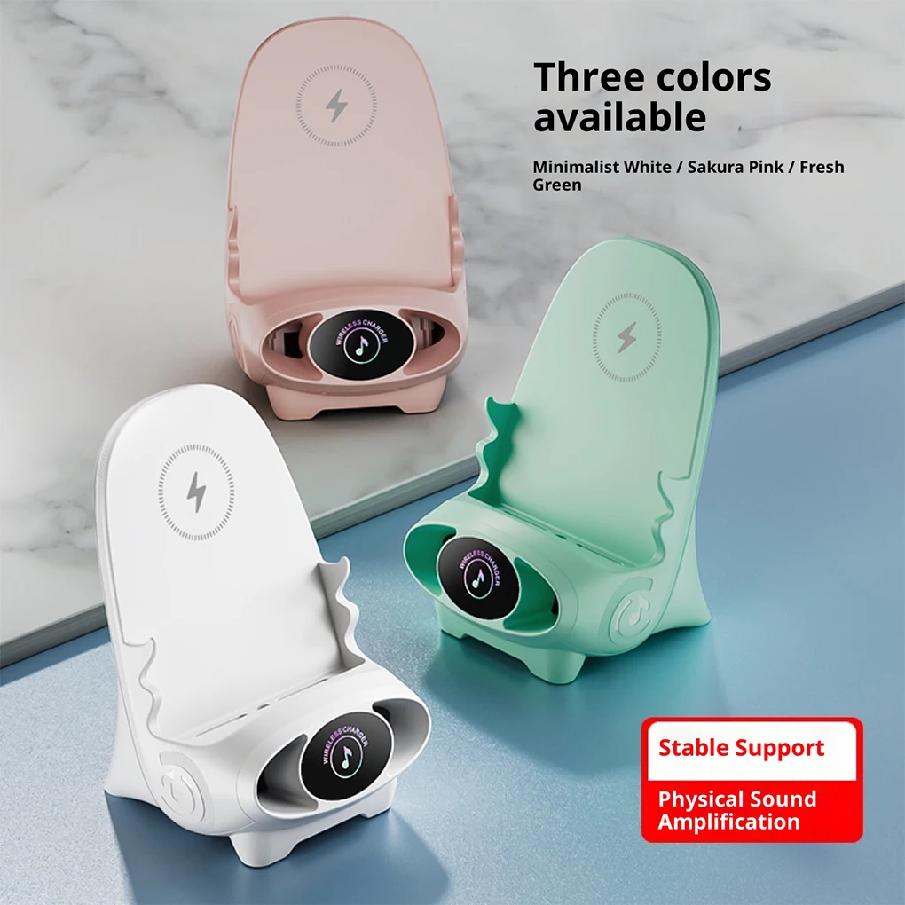 Magnetic Wireless Charger Fast Charging Type C Stand Holder Unique Mini Chair Shape Tablet Phone Fast Charger Desktop Station