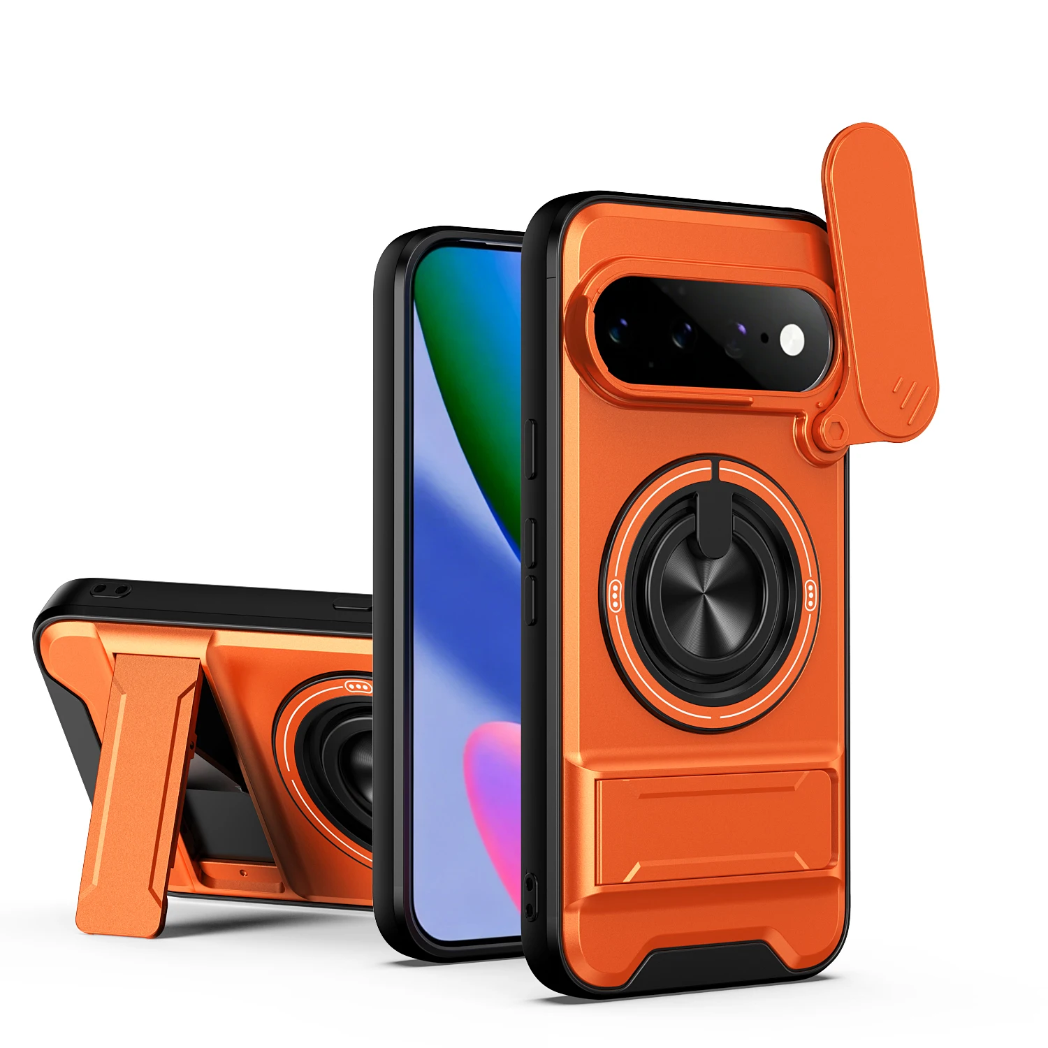 Matte Black Anti-Shock Case with Slide Camera Protection