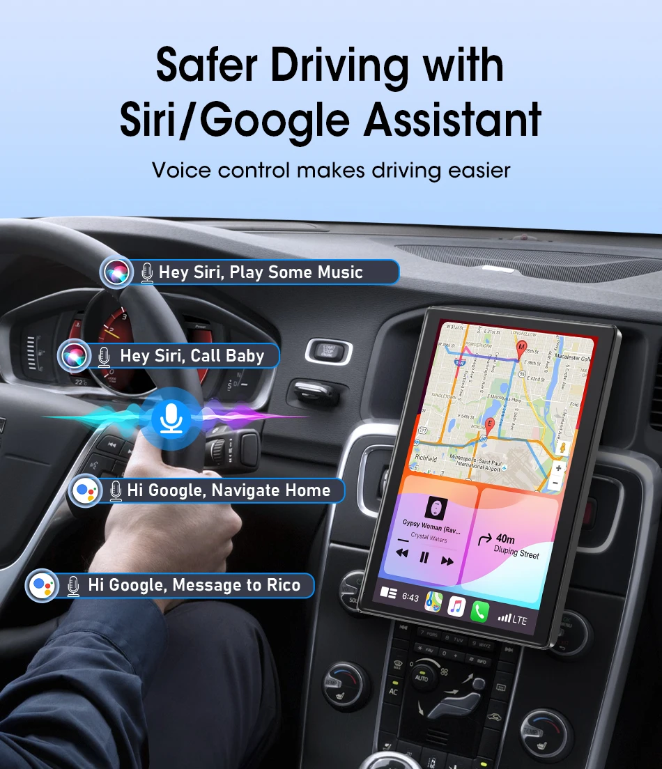 7/8/9 بوصة دعم التوجيه والصورة راديو مرآة السيارة اللاسلكي Carplay أندرويد السيارات الوسائط المتعددة مشغل فيديو شاشة عالمية