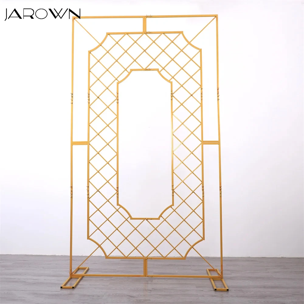 

Luxury Style Wedding Backdrop Stand Customized Grid Square Arch for Party Baby Shower Decorations Artificial Flower Stand