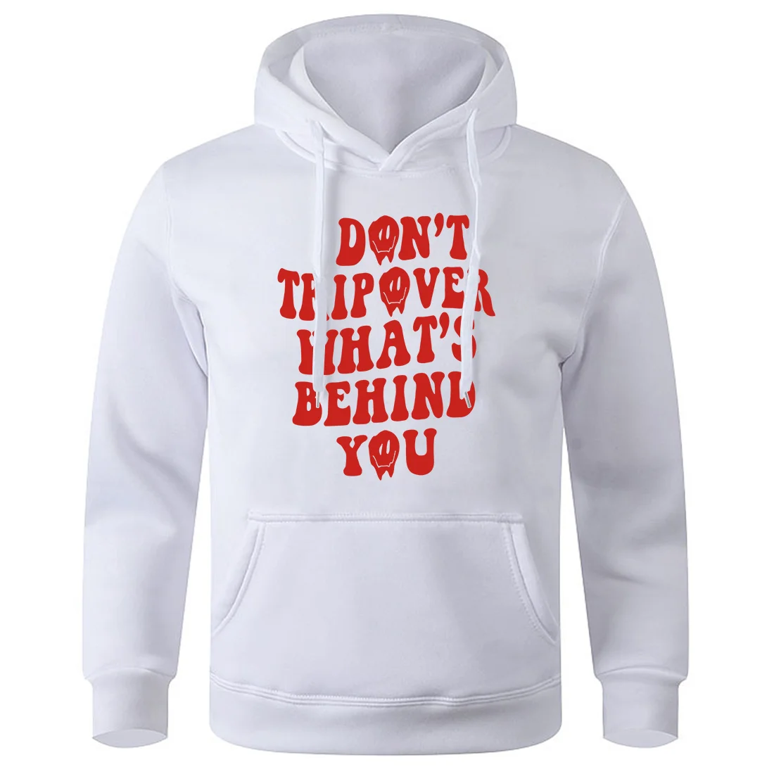

Don'T Tripover What'S Behind You Letter Hoodies Men Sports Breathable Hoody Classic Retro Man Streetwear Casual Novelty Hooded