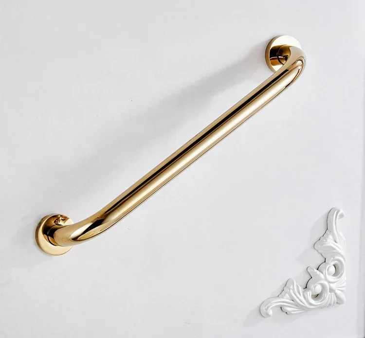 Description Picture 2 of itemGrab Rail Gold Brass Wall Mounted Bathroom Armrest Handle Bathtub Grab Bar Toilet Elderly Handrail Home Safety