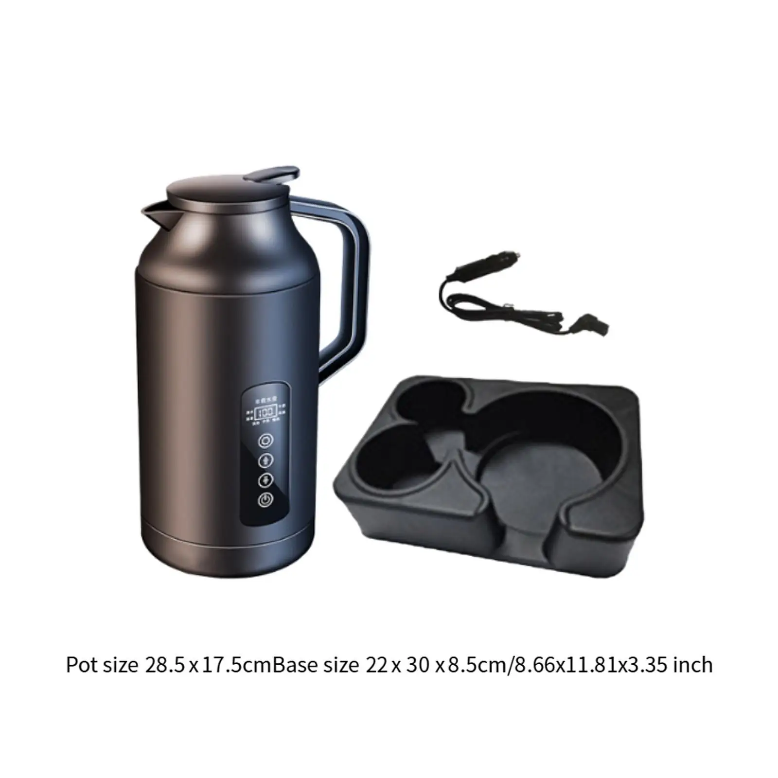 1.5L Kettle Boiler Large Capacity High Power Good Insulation 12V 24V Universal for Outdoor Camping Home Use Truck Road Trip