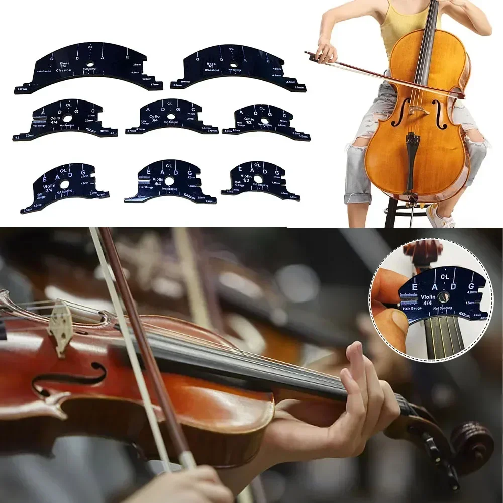 Violin Bridges Multifunctional Mold Template Cello Bridge Repair Tool 1/2 3/4 4/4 Fingerboard Scraper Making Tool