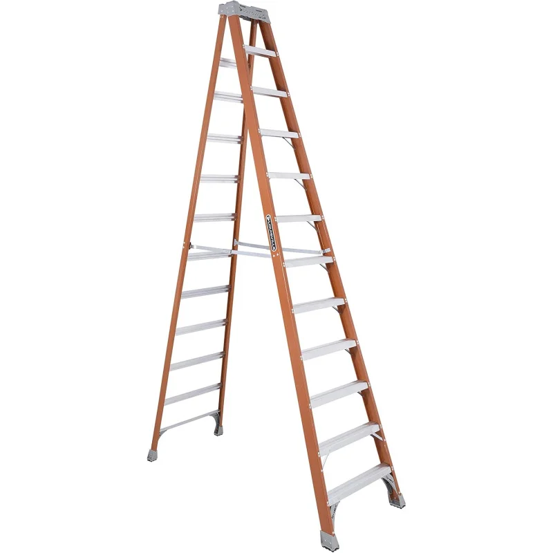 12-Foot Fiberglass Step Ladder, 300-Pound Load Capacity, Type IA, FS1512