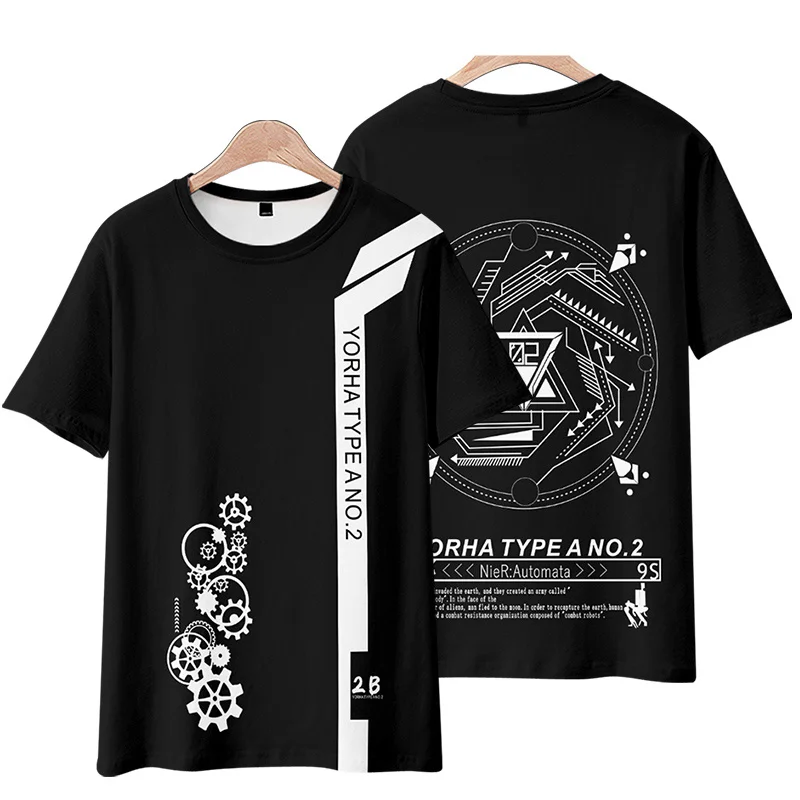 2024 Hot Game NieR:Automata 3D Digital Printing T-shirt Women Men Summer Short Sleeve Funny Tshirt Graphic Tees Cosplay Costume 3
