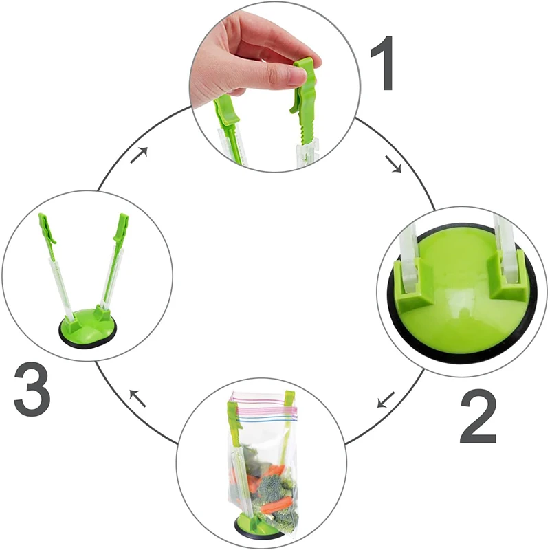 4pcs Baggy Rack Holder For Food Prep Bag plastic Freezer Bag Ziplock Bag Holder Stand Meal Planning prep Bag Holders 4