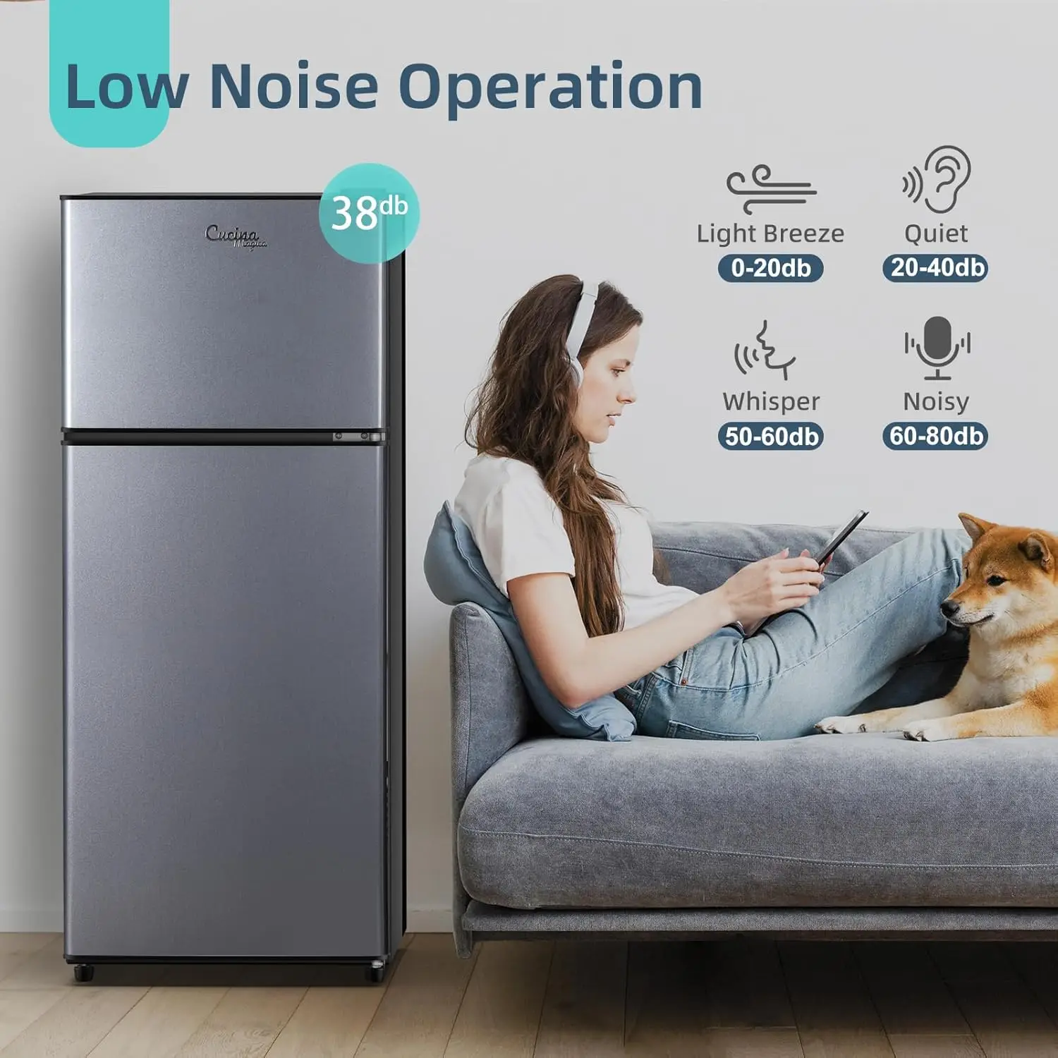 4.2 Cu.Ft Small Refrigerator with Freezer, Mini Fridge Double Door,Energy-Efficient, Large Capacity, Ideal for Office, Dorm 4 4.2 Cu.Ft Small Refrigerator with Freezer, Mini Fridge Double Door,Energy-Efficient, Large Capacity, Ideal for Office, Dorm 4