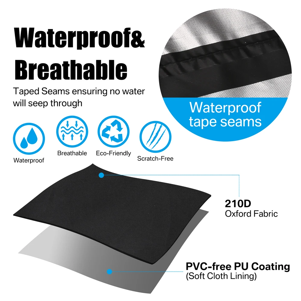 Waterproof Outdoor Chaise Lounge Cover - Durable Weather-Resistant Protective Patio Furniture Shield (1/2 Pack)