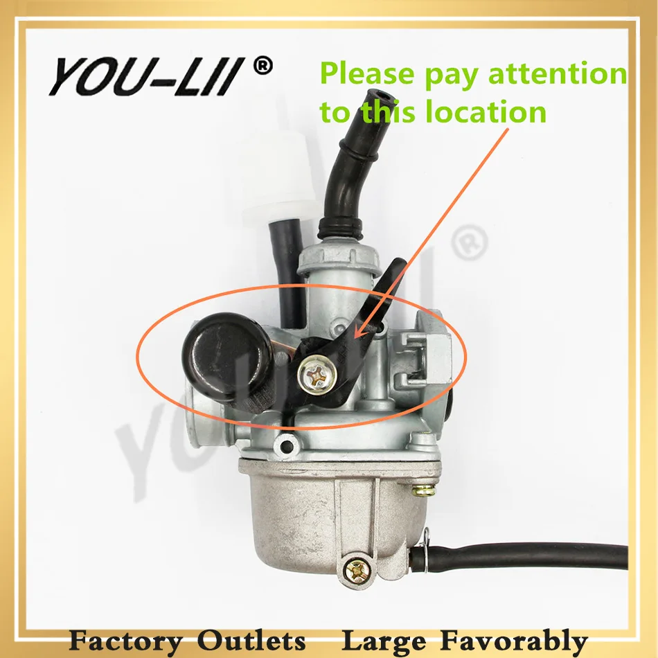 Yolii Carburatore 50Cc 70Cc 90Cc 110Cc 125Cc Atv Dirt Bike 2 Tempi Pz16 Pz19 19Mm Moto Go Kart Carb Scooter Choke