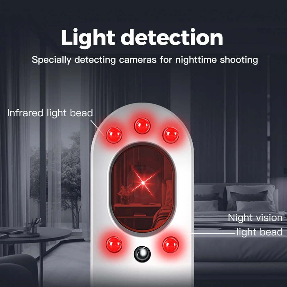 Professional Anti Candid Camera Detector Wireless Signal Sweeper for Privacy Protection in Hotels Office and Travel