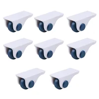 8 Pcs Adhesive Roller Storage Case Caster Bins with Brake Self-adhesive Sticky Casters The Hips Wheels 1