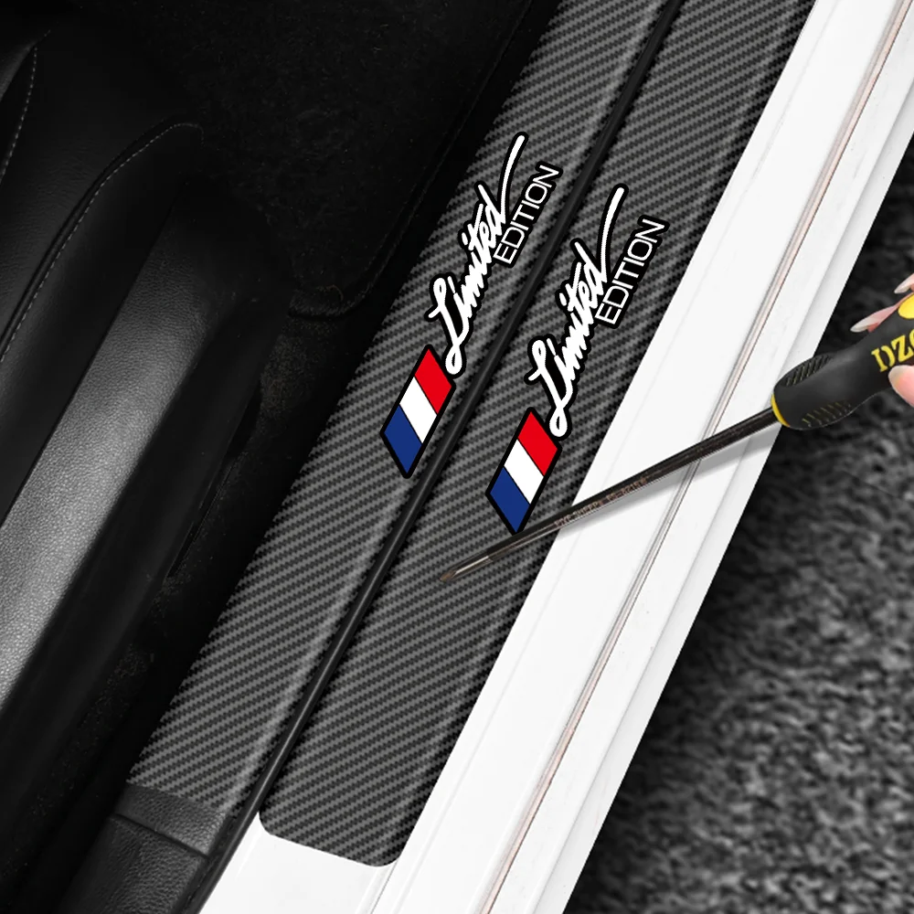Limited Edition Autotürschwellen-Aufkleber, Kofferraum-Stoßstangenstreifen, Kohlefaser, für Citroen C4 C3 C5 C1 C2 Berlingo Cactus Picasso – Detail 5