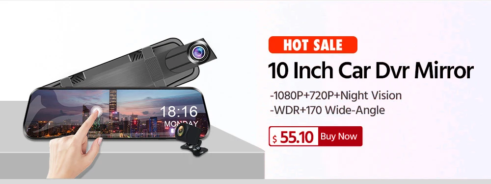 Acceo A37 Car Dvr 10.0 Inch Rear View Mirror 2K Dash Cam 1080P Car Camera With Rear View Camera Video Recorder Registrar Dvrs dvr dash camera