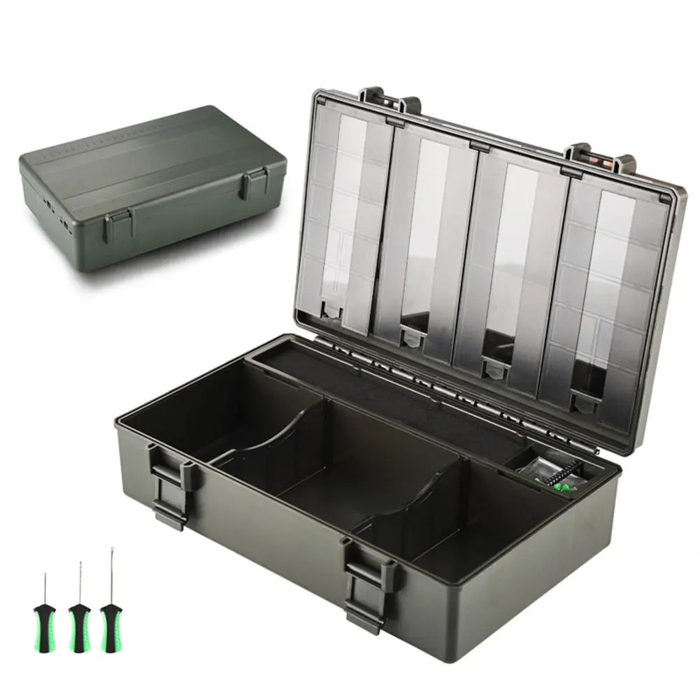 Carp Fishing Box Carp Hook Group Box Fishing Tackle Box Fish Hook Lure Fake Bait Box Fishing Tackle Accessories