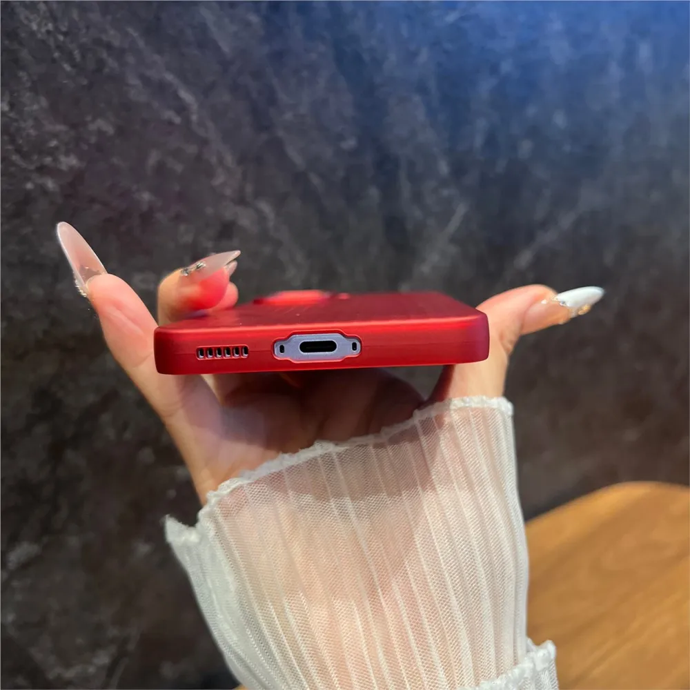 3D Stripe Red & Clear Luggage PC Phone Case