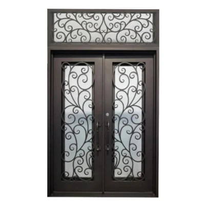 

China Professional Modern Iron Entry Doors Wrought Iron Entrance Door Iron Door Designs