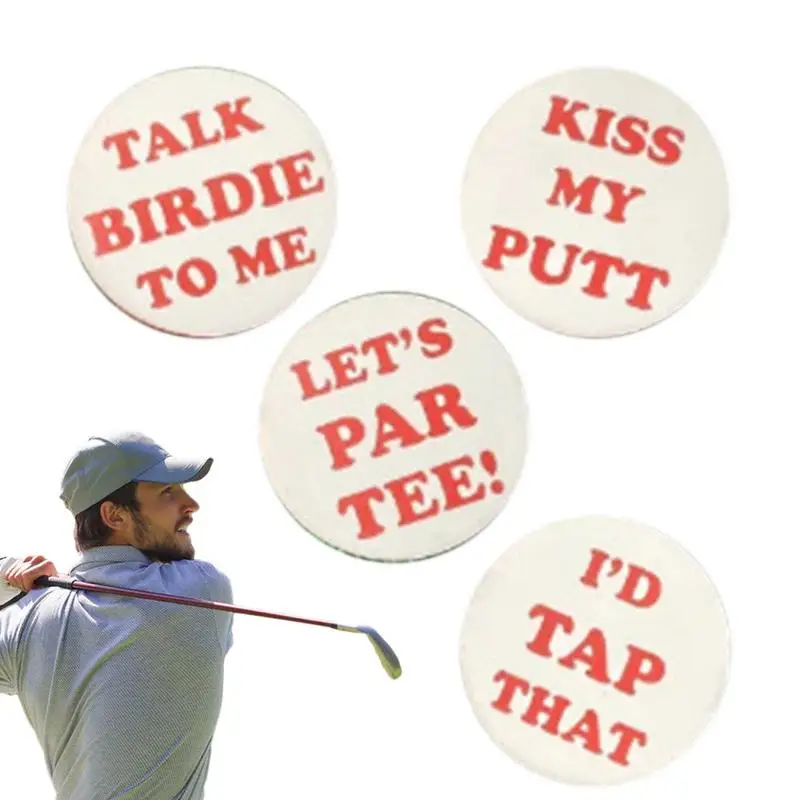 

Fun Golf Ball Marker 4PCS Golf Ball Marker Hat Clip Adult Humor & Funny Pun Designs Golf Ball Marker Hat Clip Golf Accessories