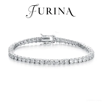 Furina 18K Plated Luxury Tennis Bracelet 5A Zircon Inlaid High-end Jewelry 2025 Girlfriend Christmas Valentine Day Perfect Gift